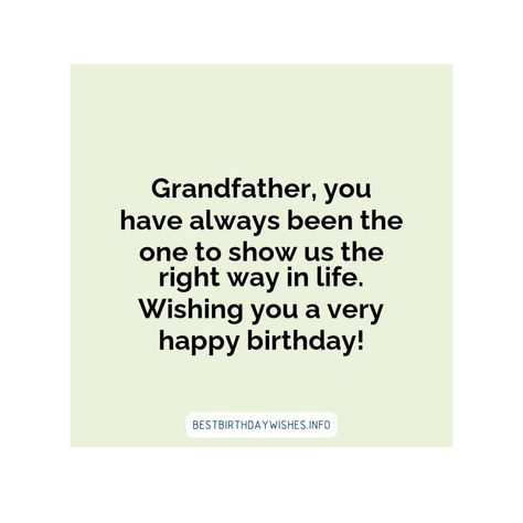 Birthdays are a special time of the year. And when it's your grandfather's birthday, the celebration is extra special. Grandfathers are such an import... | # #BirthdayWishes Check more at https://www.ehindijokes.com/birthday-wishes-for-grandfather/ Birthday Wishes For Grandfather, Happy Birthday Pics, Happy Birthday Grandpa, Heartfelt Birthday Wishes, Grandfather Birthday, Adult Birthday Cakes, Happy Birthday Pictures, Lucky To Have You, Very Happy Birthday