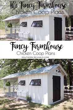 Diy Chicken Coop Cold Weather, Modern Chicken Coop Plans, White Chicken Coop Ideas, Cedar Chicken Coop Ideas, Chicken Coop Layout Design, Walk In Chicken Coop With Run, Small Old Farmhouse Remodel, Extra Large Chicken Coop Plans, Hen House Plans