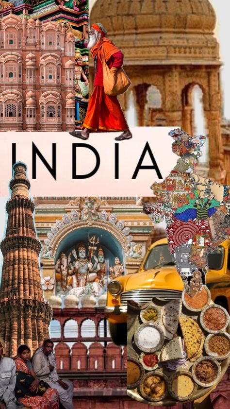 India # Country Aesthetic, Travel Collage, Indian Patterns, I Want To Travel, Life Is A Journey, Indian Festivals, Beauty Quotes, Aesthetic Collage, India Travel