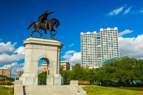 Neighborhoods in Houston You Need to Visit Houston Neighborhoods, Beautiful Places In Usa, Korean Air, Sam Houston, December 1, Space Needle, Houston Texas, Celebrity Photos, Statue Of Liberty