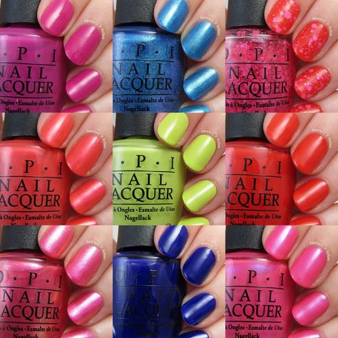 Swatch Sunday: OPI Brights Collection 2015 Opi Nail Polish Colors, Opi Collections, Nails Inspiration Classy, Orange Nail Polish, Are We There Yet, Pretty Nail Polish, Opi Nail Lacquer, Opi Nail Polish, Opi Nails