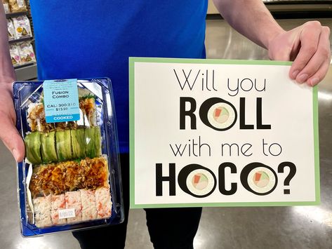 Sushi Dance Proposal, Sushi Hoco Proposal, Ask To Homecoming, Hoco Signs For Best Friend, Hoco Invites, Dance Asking Ideas, Cute Hoco Signs, Hoco Sign Ideas, Sushi Printable