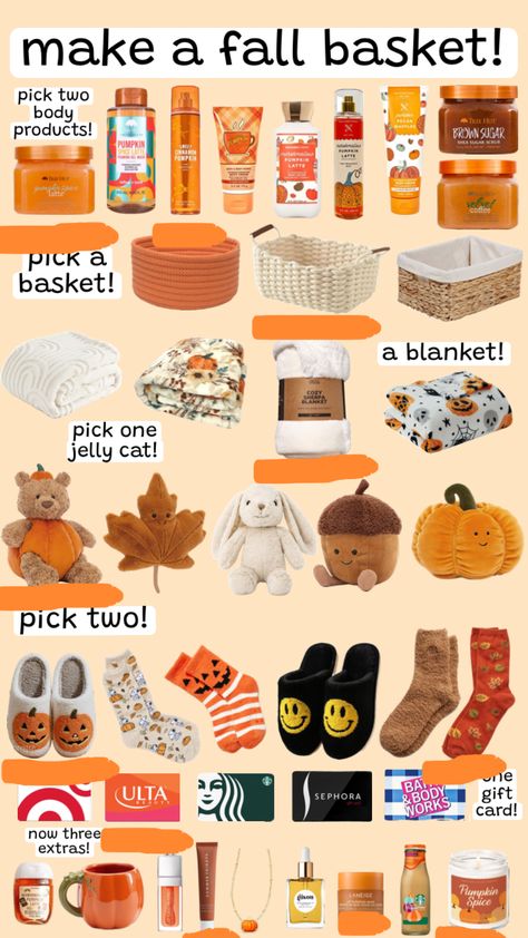 Remix to make a fall basket!! 🎃✨🍁🫶🏻🍂 #fall#remix#remixthisshuffle#fallaesthetic#preppy#aesthetic#cute#slay#trending#viral#fyppppppppppp Boo Basket Ideas For Best Friend, Fall Basket Ideas, Halloween Comics, Fall Basket, Halloween Sleepover, Fall Gift Baskets, Making A Gift Basket, Girly Christmas Gifts, Halloween Themed Gifts