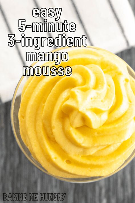 Mango Mousse Cake, Chicken Lemon, Mango Dessert Recipes, Three Ingredient Recipes, Blueberry Cake Recipes, Mango Mousse, Mango Dessert, Mango Cream, Custard Desserts