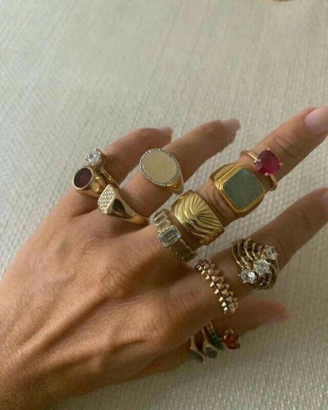 rings for summer, rings necklace, trendy rings for summer, gold jewelry, rings, colorful rings, unique rings, jewelry set, necklace set Cake Instagram, Rings Aesthetic, Indie Jewelry, Heart Cake, Dope Jewelry, Bohemian Rings, Mode Inspo, 가을 패션, Cake Decoration