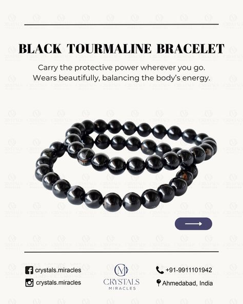 ✨ Protect your energy with our Black Tourmaline Collection! ✨ Known for its powerful grounding and protective properties, Black Tourmaline helps absorb negativity and keeps you balanced. 💼 Available in: Raw Stones, Bracelets, Pyramids, and Spheres. Please DM or Call us on +91-9911101942 for more details. #crystalsmiracles #crystals #crystalhealing #crystalhealer #crystalhealingjewelry #crystalenergy #negativeenergy #removenegativity #removenegativeenergy #attractpositivity #blacktourmalin... Black Tourmaline Bracelet, Protect Your Energy, Removing Negative Energy, Crystal Healer, Tourmaline Bracelet, Body Energy, Energy Crystals, Raw Stone, Black Tourmaline