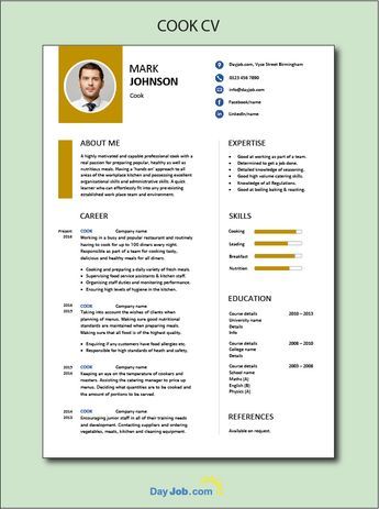 In a Cook CV show you are a capable professional who can work in a busy environment, cooking tasty, delicious, and healthy meals. You can get this Cook CV template for free. #cook #thecvcook #cookjobs #cookvacancy #restaurantjobs #restaurantjobsindubai #cookvacancy #chefjobs #chefvacancy #CV #templates #resume #cvtemplates #jobs #hiring #coverletters #careeradvice #jobsearch #UKJobs #jobseekers #resumewriting #cvwriting #interview #recruiters #career #vacancies Cv For Students, Chef Resume, Cv Example, Chef Jobs, Cv Format, Cv Examples, No Experience Jobs, Eye Exercises, Resume Format