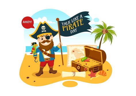 Talk Like a Pirate Day is coming up. Here are some fun ideas you can do to celebrate. Pirate Food, Pirate Dress Up, Pirate Names, Talk Like A Pirate Day, Pirate Movies, Pirate Dress, Talk Like A Pirate, Pirate Theme Party, Veggie Tales