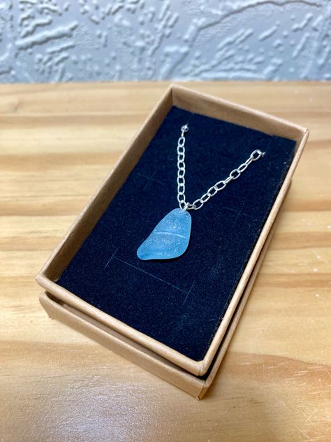 Drilled sea glass, cornflower rare sea glass, sterling silver necklace Blue Sea Glass, Cornflower Blue, Sterling Silver Necklace, Blue Sea, Sea Glass, Sterling Silver Necklaces, Silver Necklace, Sterling Silver, Glass