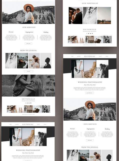 Webdesign inspiration Wedding Quotation Format, Photographer Website Design, Unique Website Design, Album Layout, Showit Template, Showit Website Template, Freelance Web Design, Photographer Website, Website Template Design