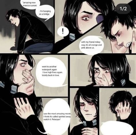 uh oh petekey 😥 hahaha asotm funny /j A Splitting Of The Mind, My Chemical Romance Tumblr, Romance Tumblr, Mcr Fanart, Mcr Memes, Emo Memes, Emo Trinity, Emo Art, Emo Stuff