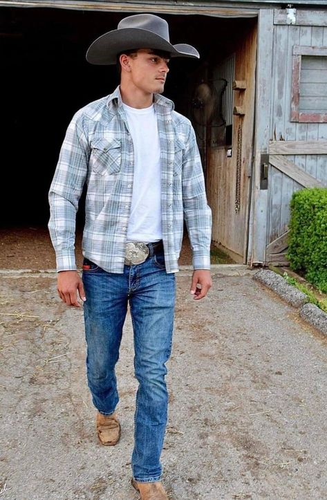 Southern Boy Outfits, Casual Cowboy Outfit Men, Country Outfits Men, Western Outfits Mens, Cowboy Outfit Men, Country Outfits For Men, Country Boy Outfits, Mens Cowboy Boots Outfit, Cowboy Outfit For Men