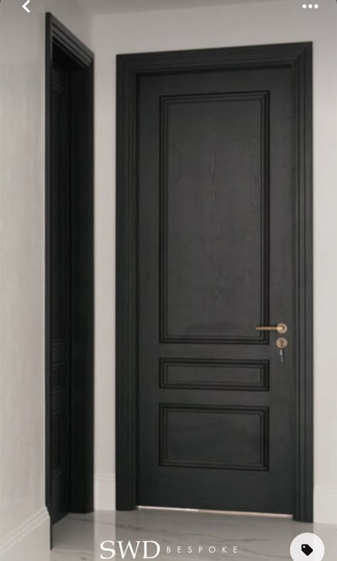 Stained Interior Doors, Dark Interior Doors, Kitchen Back Door, In Wall Sliding Door, Internal Doors With Glass, Dark Doors, Dark Trim, Black Interior Doors, Inside Doors