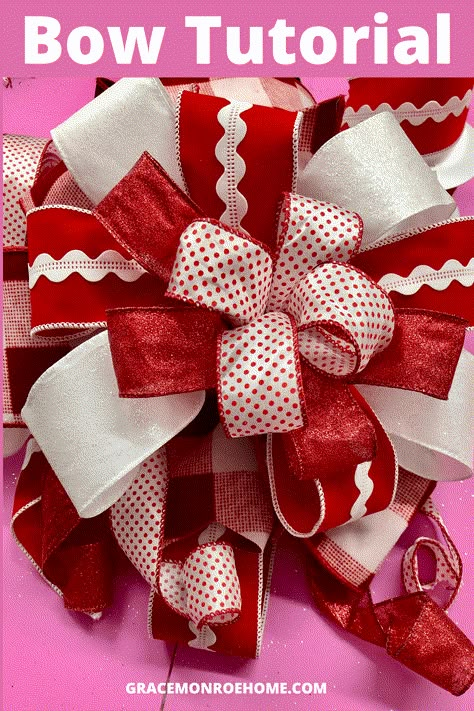 Bow Maker Diy, Bow Maker Tutorial, Making Bows For Wreaths, Wreath Making Tutorials, Bow Making Tutorials, Funky Bow, Diy Wreath Bow, Bow Maker, Christmas Bows Diy