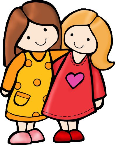 Teaching Gratitude, Sister Clipart, Friends Drawing, Doodle People, Friends Clipart, Celebrating Friendship, Happy Birthday Art, Friends Illustration, Me And My Friends