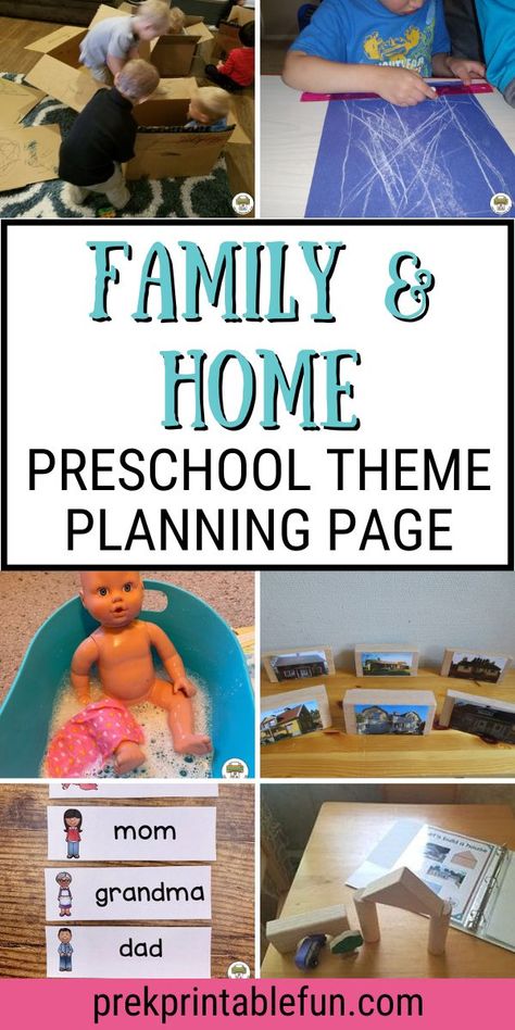 Family Toddler Lesson Plans, Prek My Family Activities, Family Topic Preschool, Community Themed Activities, Family Unit For Preschool, My Family Preschool Theme Activities Ideas Learning, Families And Communities Preschool, Family Montessori Activities, Family Study Preschool