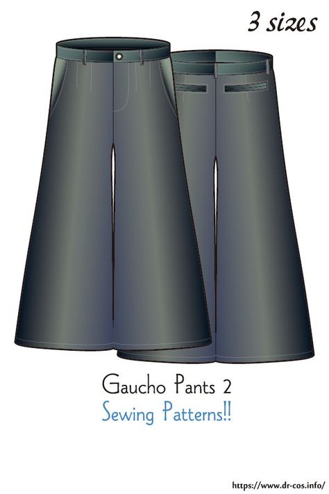 Gaucho Pants Pattern, Pants Pattern Free, Gaucho Pants, Lady L, Flats Patterns, Free Paper, Pants Pattern, Fashion Sewing, Sewing Patterns Free