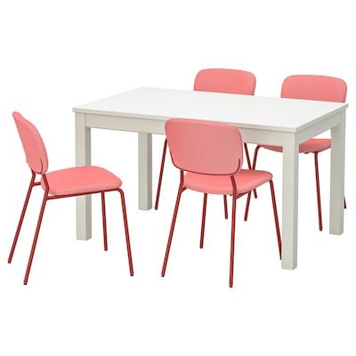 MÖRBYLÅNGA / LEIFARNE Table and 4 chairs, brown, white - IKEA Dinging Table, Seat Foam, Table Extensible, Modern Kitchens, Under The Table, Rustic White, Table Sizes, Extendable Dining Table, Dining Room Sets