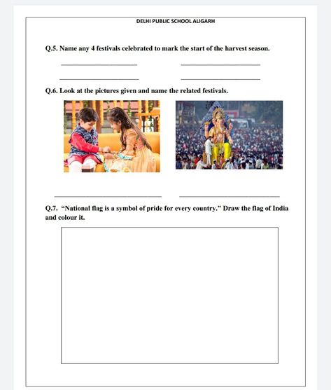 Worksheet Grade 1, Evs Worksheet, Cross Word, Worksheets For Class 1, Festivals Of India, 2nd Grade Worksheets, 1st Grade Worksheets, Grade 2, Worksheets For Kids