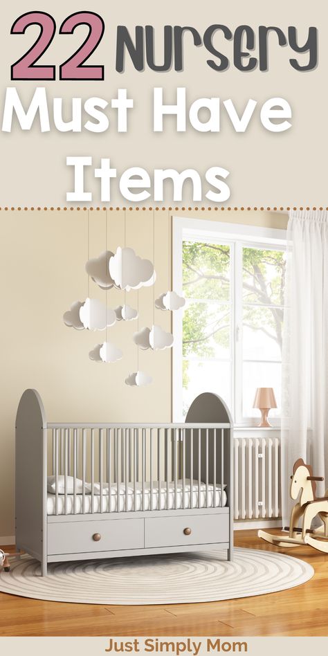 22 Nursery Must Haves for Your Baby's Room - Just Simply Mom Nursery Must Haves, Smart Nursery, Neutral Nursery Rooms, Ikea Nursery, Newborn Nursery, Machine Video, Baby Room Furniture, Sound Machine, Baby Necessities