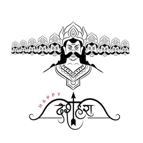 Dussehra Ravan Face Drawing Pencil, Ram And Ravana Drawing, Dusshera Ravan Drawing, Dussehra Ravan Drawing, Ravana Ramayana Wallpaper, Lakshmi Images Drawing, Ravana Drawing, Dussehra Illustration, Dussehra Drawing