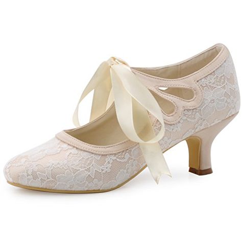 ElegantPark HC1521 Women's Mary Jane Cut Out Closed Toe L... https://smile.amazon.com/dp/B011NW1SWW/ref=cm_sw_r_pi_dp_x_Yy5hybH9PSBKQ 1950s Fashion Shoes, Comfortable Bridal Shoes, Lace Wedding Shoes, Lace Bridal Shoes, Christian Louboutin Wedding Shoes, Wedding Shoes Vintage, How To Dress For A Wedding, Beautiful Wedding Shoes, Wedding Shoes Low Heel