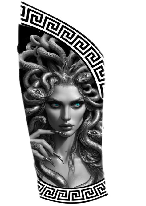 Half Sleeve Tattoo Upper Arm, Shen Long Tattoo, Greek God Tattoo, Phoenix Tattoo Feminine, Dove Tattoo Design, Medusa Tattoo Design, Wolf Tattoo Sleeve, Mexican Art Tattoos, Medusa Art