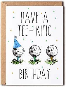 Have A Tee-Rific Birthday Card - Gift For Golfer - Golf Birthday Card - Birthday Gift For Men - Golf Gift - Meaningful Gift Cards - Sports Lover Gift Card Diy Gifts For Golfers, Funny Male Birthday Cards, Golf Greeting Cards, Golf Birthday Cards For Men, Happy Birthday Golf For Men, Gifts For Golfers Boyfriends, Cards For Men Handmade Ideas, Golf Birthday Cards Handmade, Mens Birthday Cards Handmade