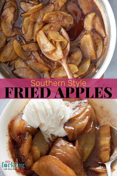 Granny Smith Apples Recipes, Southern Fried Apples, Almond Joy Cupcakes, Fried Apple Pies, Apple Breakfast, Apple Recipes Easy, Fruit Cobbler, Apple Pie Spice, Fried Foods