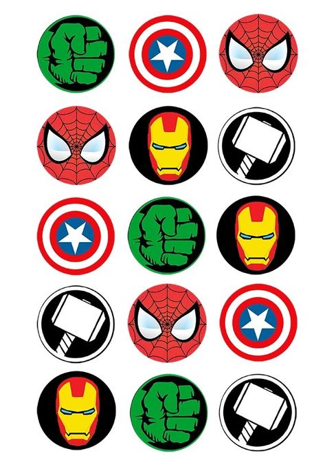 Super Hero Cupcake, Marvel Cupcakes, Avengers Cupcakes, Avengers Cupcakes Toppers, Superhero Party Printables, Avengers Cake Topper, Avenger Cupcakes, Superhero Cupcake Toppers, Superhero Cupcakes