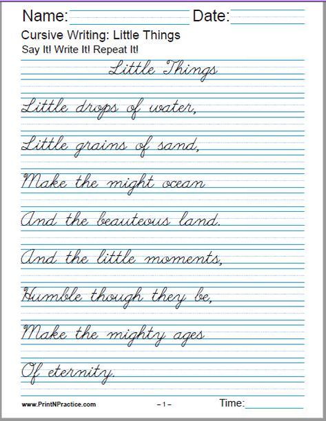 Printable Homeschool Worksheets ⭐ Check out PrintNPractice.com Thank you for sharing! :-)  #PrintNPractice #Homeschool #PhonicsActivities #MathWorksheets #HomeschoolWorksheets Handwriting Practice Sentences, Homeschool Worksheets Free, Cursive Writing Practice Sheets, Cursive Worksheets, Learn Handwriting, Cursive Handwriting Worksheets, Teaching Cursive, Learning Cursive, Writing Practice Sheets