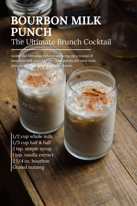 Bourbon Milk Punch - Food is Love Made Edible Recipes With Bourbon, Bourbon Milk Punch, Milk Punch Recipe, Milk Punch, Wouldn't It Be Nice, Liquor Recipes, Bourbon Drinks, Punch Recipe, Boozy Drinks