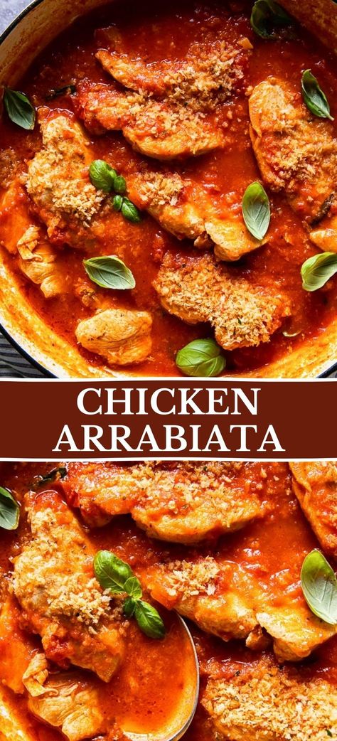 Chicken Arrabiata Recipe, Unique Tiramisu, Chicken Arrabiata, Italian Food Pasta, Spicy Chicken Breast, Red Sauce Recipe, Italian Pasta Sauce, Italian Chicken Recipes, Spicy Chicken Recipes