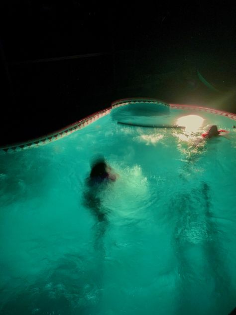 #summer #pool #night #aesthetic #grunge #florida Grunge Pool Aesthetic, Swimming Pool Summer Aesthetic, Pool Core Aesthetic, Motel Pool Aesthetic, Florida Gothic Aesthetic, Pool Dark Aesthetic, Summer Horror Aesthetic, 2000s Pool Party, Pool At Night Aesthetic