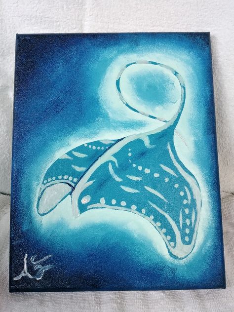 Stingray Painting, Room Paintings, Canvas Painting Diy, Marine Biology, Random Art, Beach Painting, Room Paint, Stingray, Maine House