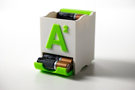 Stackable Battery Holders by adoniram - Thingiverse 3d Printed Robot, 3d Printer Pen, Useful 3d Prints, Battery Holders, Drukarka 3d, 3d Printing Business, Modern Art Movements, Best 3d Printer, 3d Printer Designs