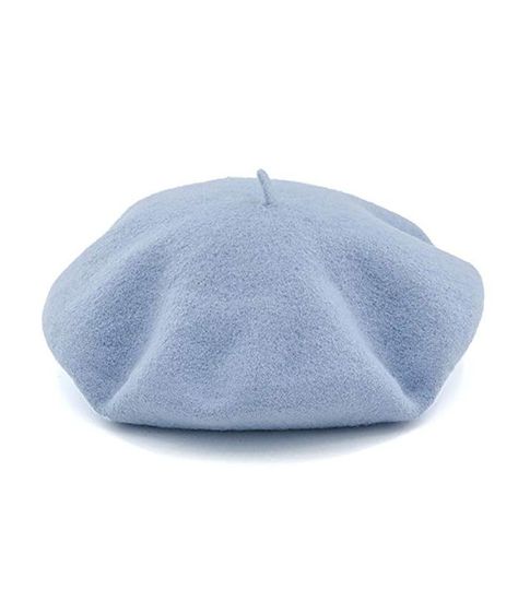 Carrd Icons, Hats Beret, Accessories Png, Blue Beret, Beret Hats, Hat Aesthetic, Woolen Hat, Winter Shopping, Wool Beret