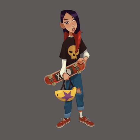 ArtStation - Skateboard girl character design, Hyoin Jung Skateboard Character, Girl Character Design, Girl Character, Skateboard Girl, Skateboarder, Girls Characters, Comic Character, Character Design Inspiration, Style Design