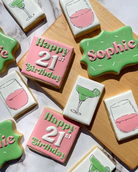 21 Cookies, Cookies For 21st Birthday, Cookies 21st Birthday, 21 St Birthday Cookies, 21st Cookies, 21st Bday Cookies, 21 Birthday Cookies, 21st Birthday Cookies Decorated, 21st Birthday Cookies