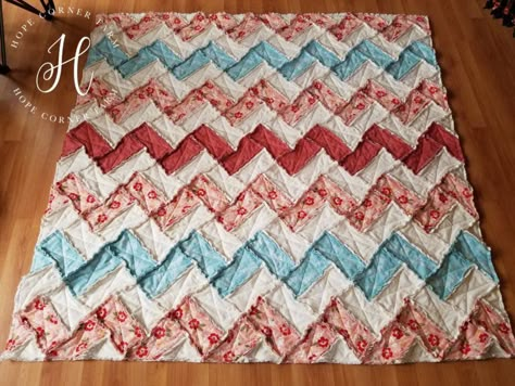 Chevron Rag Quilt Pattern, Rag Quilt Patterns Flannel, Rag Quilt Patterns Layout Squares, Boho Rag Quilt, Modern Rag Quilt, Rag Quilt Patterns Layout, Rag Quilts Ideas, Free Rag Quilt Patterns, Rag Quilt Ideas