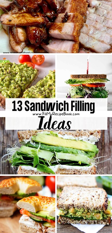 13 sandwich filling ideas recipes that are easy and simple for lunches or meals. Use left over salads or cold meats or just add a sauce. Classic Egg Salad Sandwich, Cold Sandwich Recipes, Quick Sandwiches, Sandwiches Recipes, Fermented Veggies, Easy Sandwich Recipes, Cold Sandwiches, Gourmet Sandwiches, Meat Salad