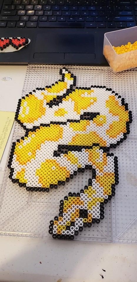 Perler Patterns Cute, Snake Perler Beads, Godzilla Perler Beads, Snake Perler Bead Patterns, Perler Bead Moth, Resident Evil Perler Beads, Perler Beads Ideas Big, Space Perler Bead Patterns, Bird Perler Bead Patterns