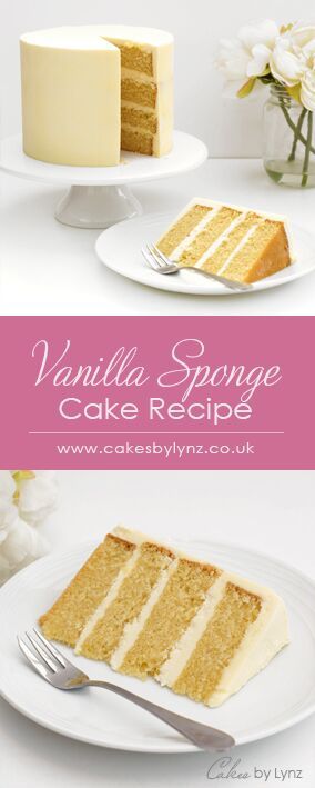 My Vanilla Sponge Cake Recipe - Cakes by Lynz Cake Making Videos, Basic Cake Recipes, Vanilla Sponge Cake Recipe, Work Desserts, Sponge Cake Decoration, Sponge Cake Easy, K Cake, Cake Recipes Uk, 21st Birthday Cake Toppers