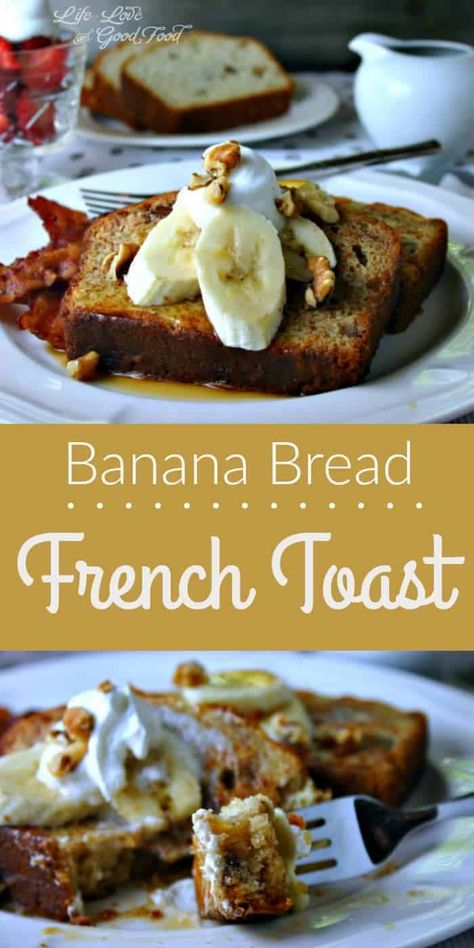 Banana Bread French Toast, Bread French Toast, Bread French, Easy French Toast Recipe, Banana French Toast, French Bread Recipe, Brunch Dishes, French Toast Easy, French Toast Recipe