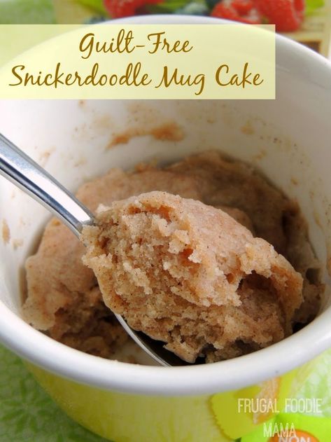 Desserts Microwave, Snickerdoodle Mug Cake, Dessert In A Mug, Microwave Dessert, Mug Cake Microwave, Cake Mug, Mug Recipes, Low Calorie Desserts, No Calorie Foods