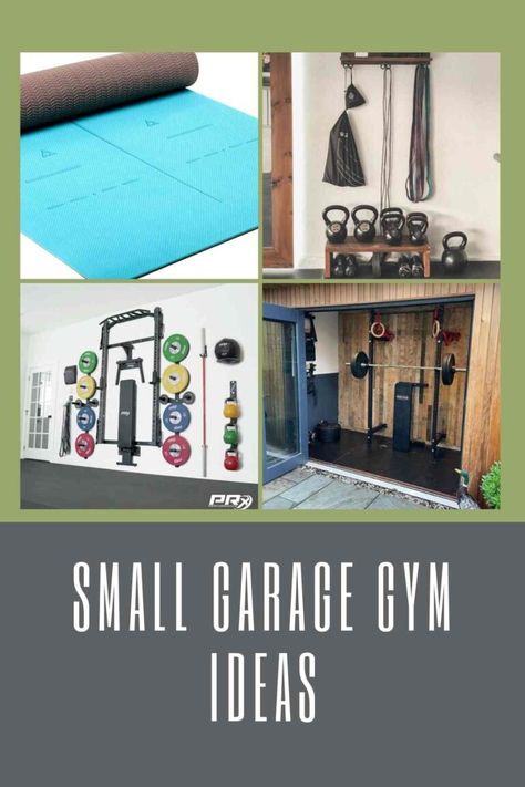 25 Garage Home Gym Ideas - PinkPopDesign Partial Garage Gym, Space Saving Home Gym, Turn Garage Into Gym, Basement Gym And Family Room, Small Garage Gym, Home Gym Aesthetic, Aesthetic Garage, Garage Home Gym, Garage Workout