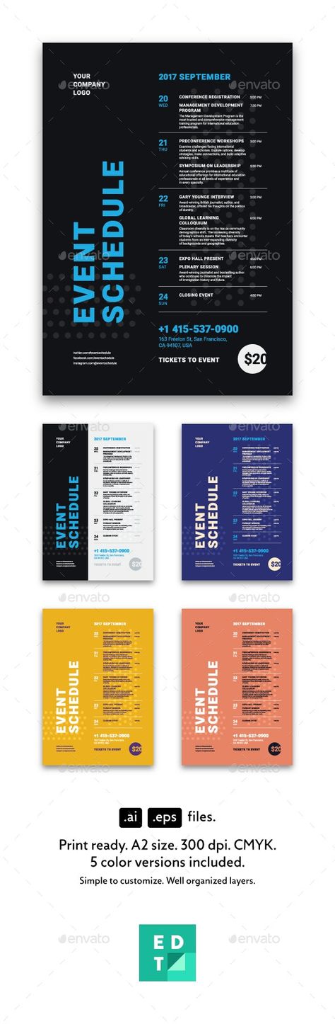 Meeting Schedule Design, Schedule Flyer Design, Schedule Design Layout, Events Calendar Design, Playbill Poster, Event Schedule Design, Timetable Design, Poster Promo, Event Agenda