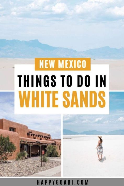 Are you planning to visit White Sands National Monument in New Mexico? If so, here are some of the best things to do in White Sands that you will not want to miss! | #whitesands #nationalpark #travel #newmexico White Sands New Mexico, White Sands National Monument, Hiking National Parks, National Parks Trip, Us National Parks, North America Travel, Road Trip Usa, National Monuments, Usa Travel