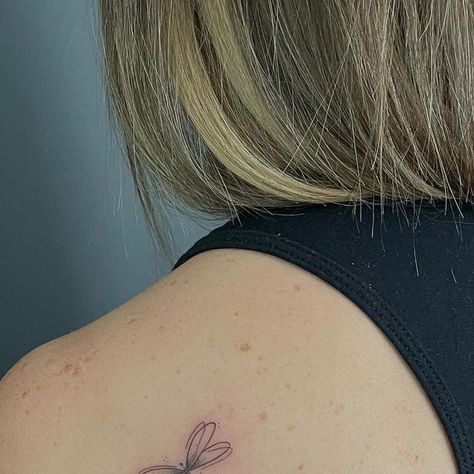 Karalee | Fine Line Tattoo Artist | UT on Instagram: "The cutest behind-the-shoulder dragonfly tattoo for her late brother. ❤️" Fine Line Tattoo, Dragonfly Tattoo, Line Tattoo, Fine Line Tattoos, Line Tattoos, Fine Line, Tattoo Artist, Tattoo Artists, The Cutest