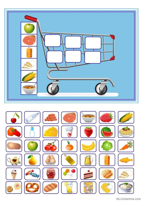 Food Lotto Supermarket: English Esl Worksheets Pdf & Doc image and visual related images Supermarket Theme Preschool, Preschool Shopping Activities, Supermarket Activities Preschool, Supermarket Role Play Eyfs, Grocery Store Activity Preschool, Grocery Store Worksheets, At The Supermarket Worksheet, Supermarket Role Play Area, Picture Story For Kids